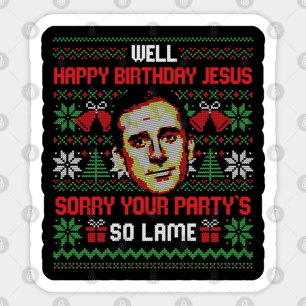 Happy Birthday Jesus - Funny The Office Birthday Jesus Sarcastic Gift Sticker by eduely